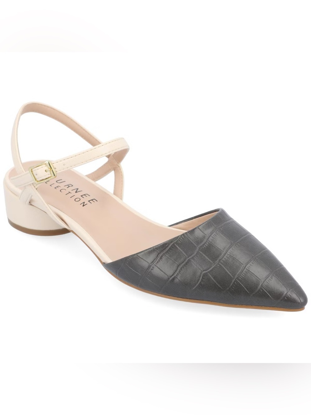 New Journee collection BRYNN Pointed Toe flats CHARCOL Size 7